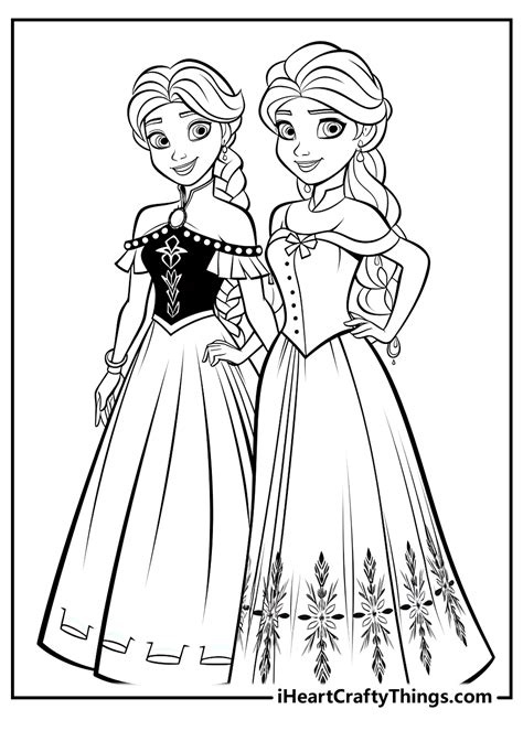 coloring elsa anna|coloring anna elsa swap.